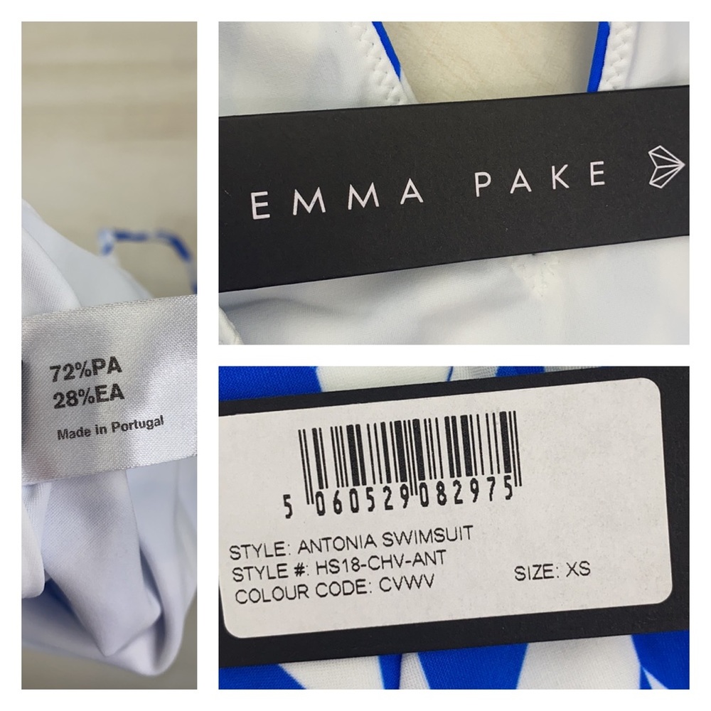 EMMA PAKE Antonia lace-up printed swimsuit NWT S - Picture 10 of 13